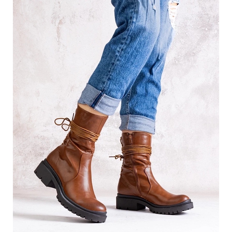 D/CEO Botine maro din piele ecologica Sahera 2 D/CEO Botine maro din piele ecologica Sahera 2