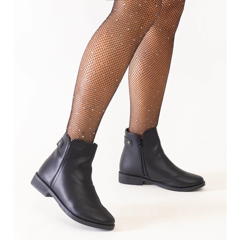 D/CEO Botine clasice negre din piele ecologica Pereia negru 1