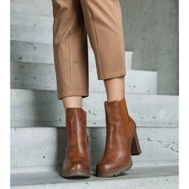 D/CEO Botine maro cu slip-on din piele ecologica Motena 2 D/CEO Botine maro cu slip-on din piele ecologica Motena 2