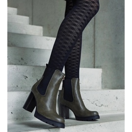 D/CEO Botine verzi cu slip-on din piele ecologică Motena verde 1