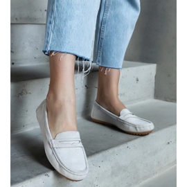 D/CEO Mocasini gri din piele de căprioară ecologică Cellarengo 2