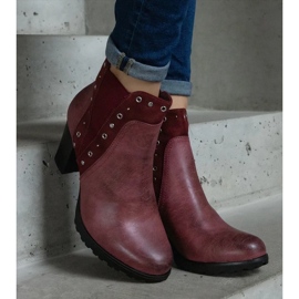 D/CEO Botine izolate bordeaux de la Lilya roșu 1
