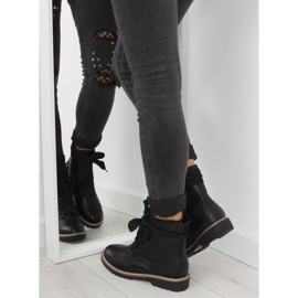 Cizme negre cu siret 8308 negre negru 1