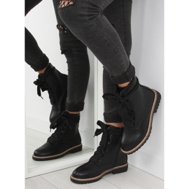 Cizme negre cu siret 8308 negre negru 2