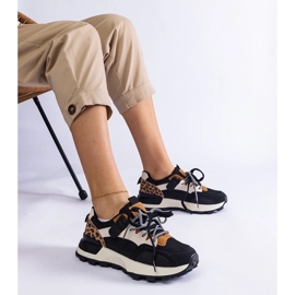 D/CEO Adidași negri decorați cu un motiv de animale Soria negru 1