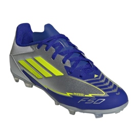 Adidas F50 League FG/MG Messi IH0924 Pantofi de fotbal argint 1 Adidas F50 League FG/MG Messi IH0924 Pantofi de fotbal argint 1