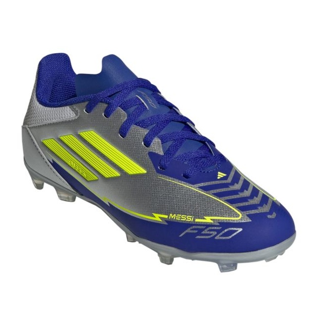 Adidas F50 League FG/MG Messi IH0924 Pantofi de fotbal argint 1 Adidas F50 League FG/MG Messi IH0924 Pantofi de fotbal argint 1