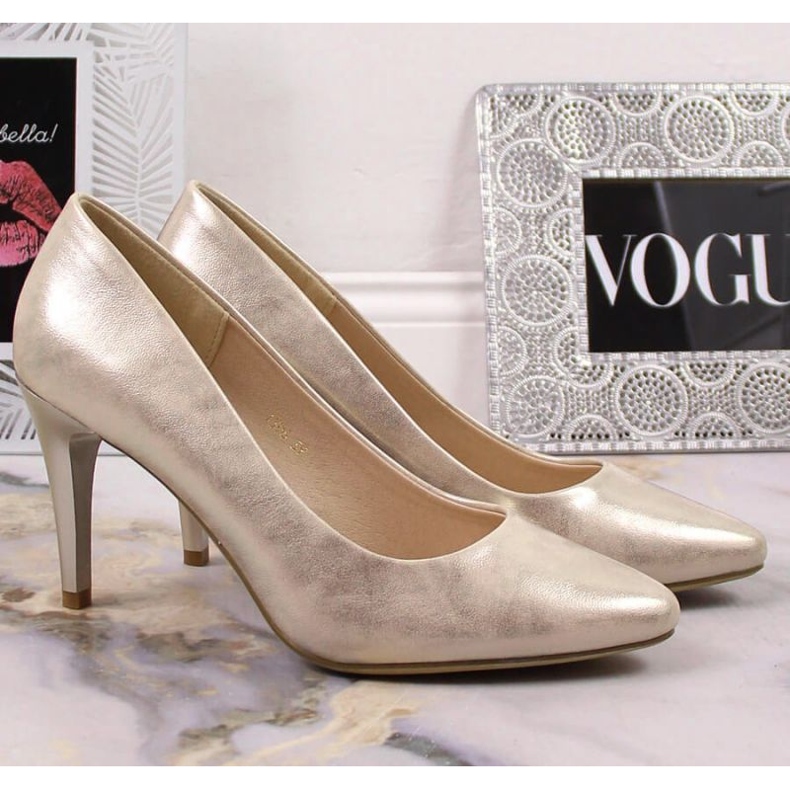 Sergio Leone SK379L Heels Gold Metalic de aur 1 Sergio Leone SK379L Heels Gold Metalic de aur 1