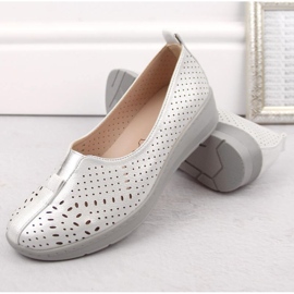 Pantofi pentru un openwork Jezzi jez388b alb 2