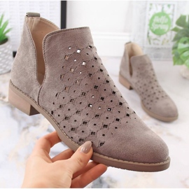 M.Daszyński Openwork Boots M. Daszyński San12a Brown maro 1