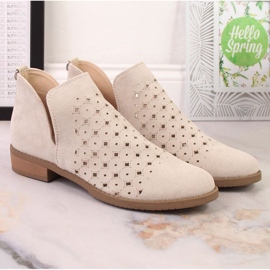 M.Daszyński Openwork Boots M. Daszyński San12b bej 2
