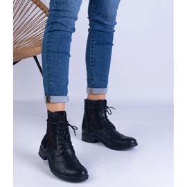 Cizme plate ajurate negre de la Reeves negru 1