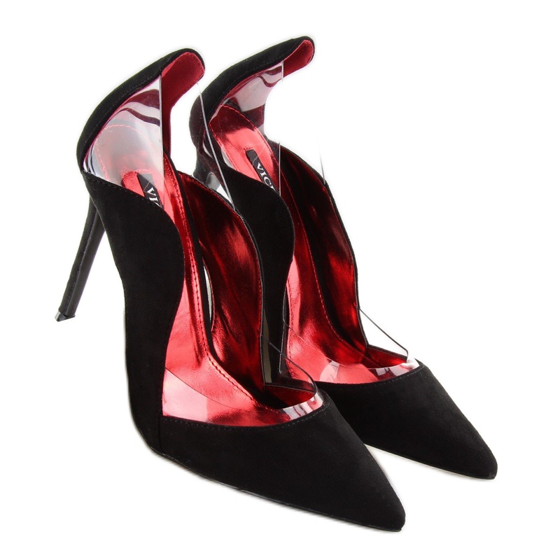 Ace negre cu inserții transparente negru 1