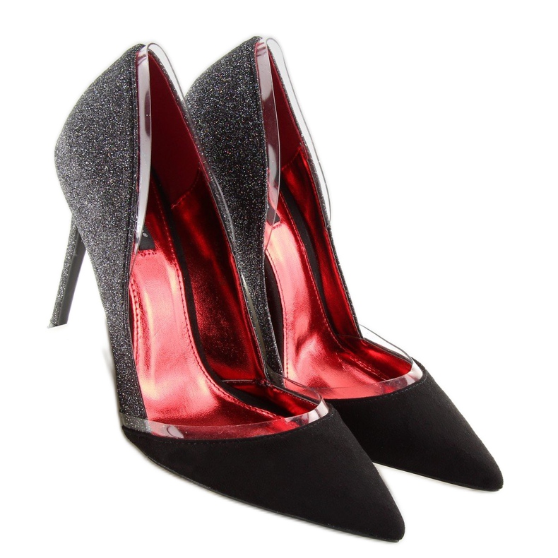 Tocuri brocart negre 5127 negru gri 1