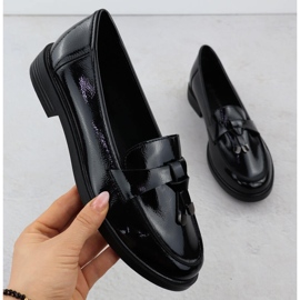 Pantofi lăcuiți pentru femei Lorduri negre Potocki SZ12369 negru 1 Pantofi lăcuiți pentru femei Lorduri negre Potocki SZ12369 negru 1