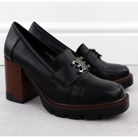 Încălțăminte pentru femei pe postul de Potocki negru cu decorare SZ12403 2