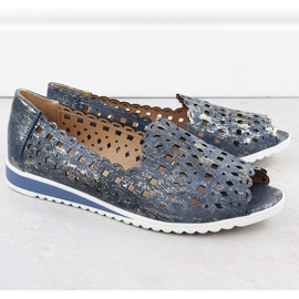 Pantofi pentru femei deschise pentru femei Open Toe Jeans Gilded Jezzi ASA135-1 albastru 2