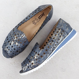 Pantofi pentru femei deschise pentru femei Open Toe Jeans Gilded Jezzi ASA135-1 albastru 3