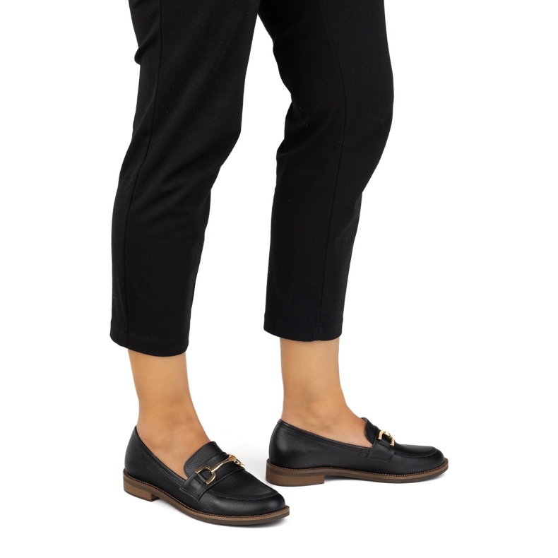 Exquisite Pompe din piele pentru femei 1510ex negru 1