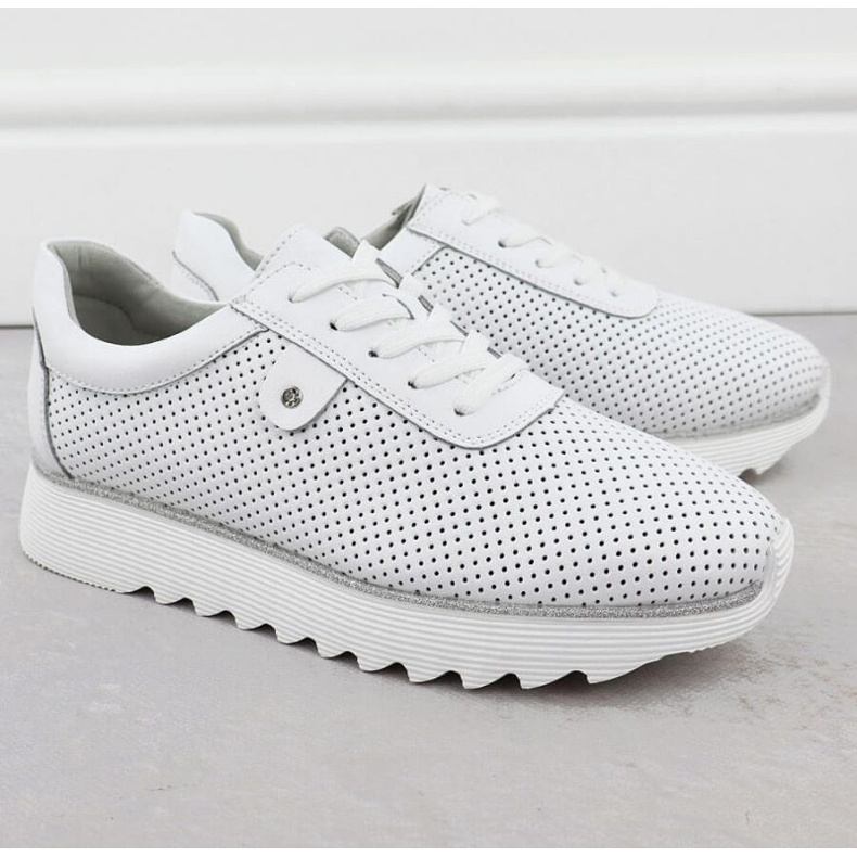 S.Barski Pantofi pe platforma S. Barski LR51-629 White alb 2