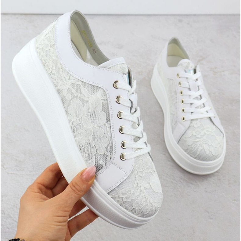 S.Barski Pantofi pe platforma S. Barski Hy51-059 White alb 1