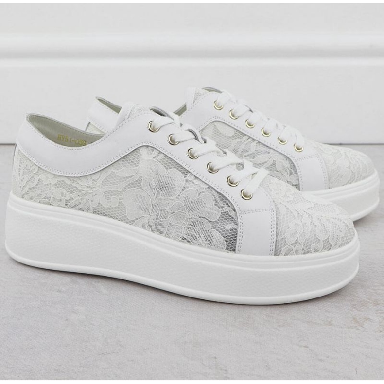 S.Barski Pantofi pe platforma S. Barski Hy51-059 White alb 2