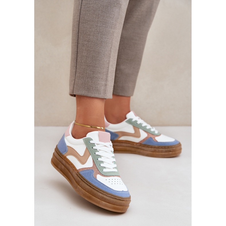 Femeile se strecoară cu sclipici pe platformă albastră albastru 2