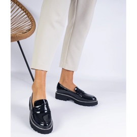 Plăcile negre lăcuite decorate cu zirconi negru 1