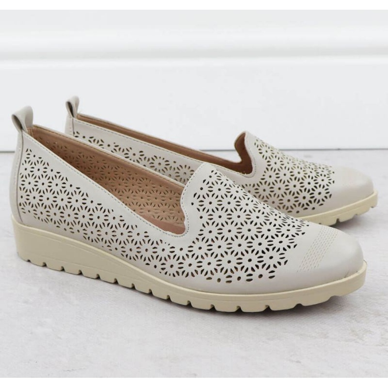 M.Daszyński Încălțăminte la M. Daszyński MR1628-20 în flori gri 2