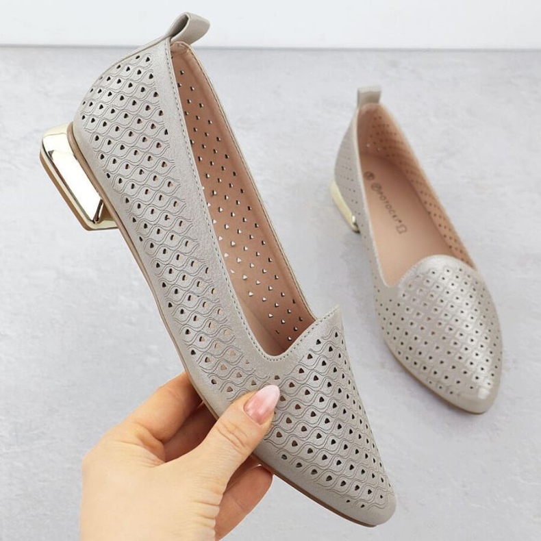 Pantofi pe un călcâi decorativ Potocki în SZ12574 WOL290 1