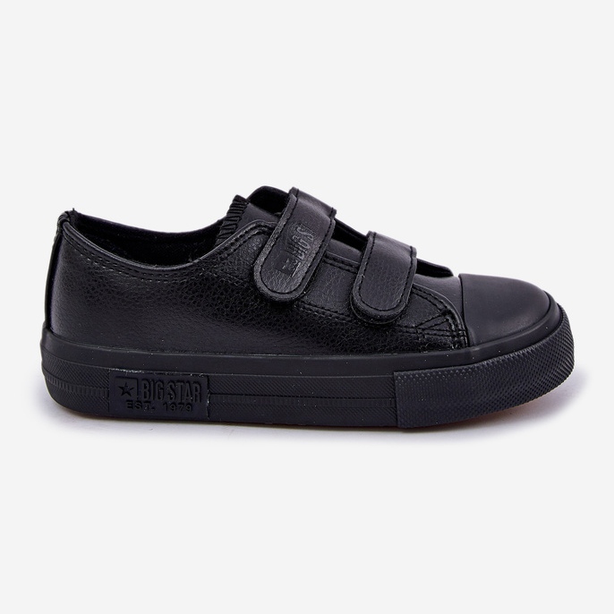 Pantofi Copii Piele Cu Velcro Big Star KK374054 Negru 1