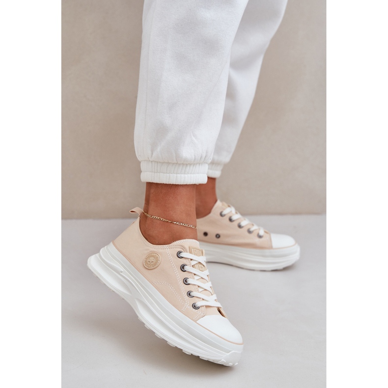 Adidași pentru femei pe masivul Sole Big Star NN274127 Beige bej 2