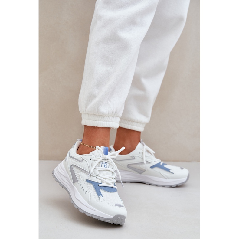 Big Star Pantofi sport pentru femei Star Big NN274A094 Sistem Hi-Poly Sistem albastru alb-albastru 2