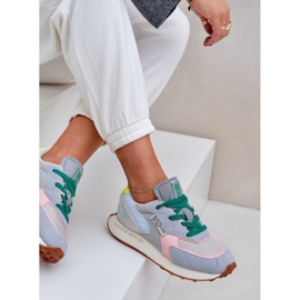 Adidași pentru femei pe sistemul de spumă de memorie Big Star NN274682 Platforma albastră albastru 10