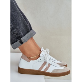 Zazoo N1068 Piele Low Beige Sneakers pentru femei bej 2