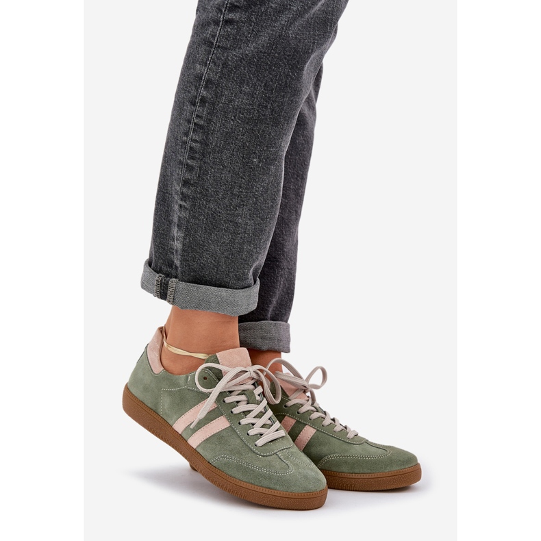 Zazoo N1068 Suede Low Low Women Green Sneakers verde 1