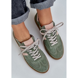 Zazoo N1068 Suede Low Low Women Green Sneakers verde 2