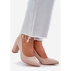 Pompe de femei pe Pilonul Eco -Suede bej 1