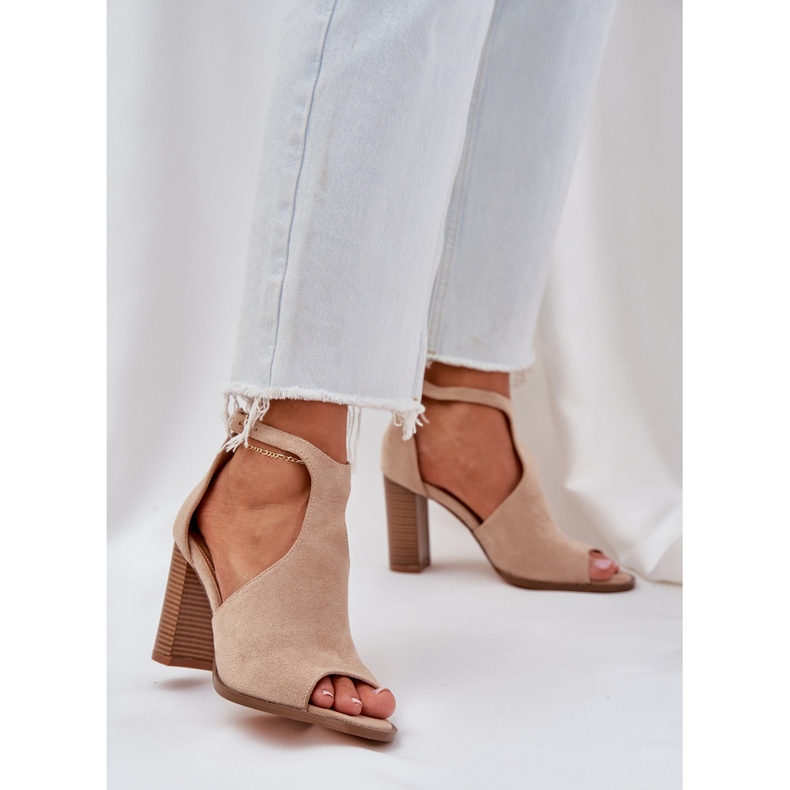 Sandale pe eco eco post bej 2