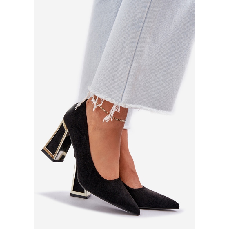 Pompe elegante pe pointerul Nasurile negre negru 1