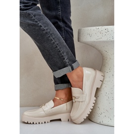 Picted Women Loafers cu pini bej urs 2 Picted Women Loafers cu pini bej urs 2