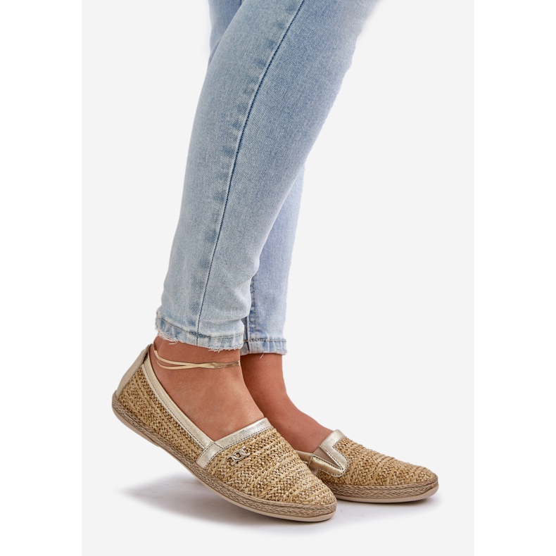 Espadrilles din piele elegantă cu un zazoo 10178 BEIGE ȘI ÎNCĂRCARE bej 1