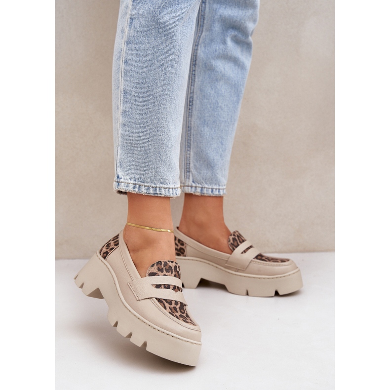 Zazoo Light -Sheel din piele pentru femei bej 2