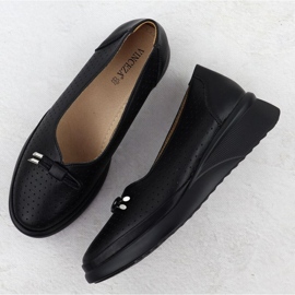 Pantofi pe platforma Vinceza 7896 Black Openwork negru 3