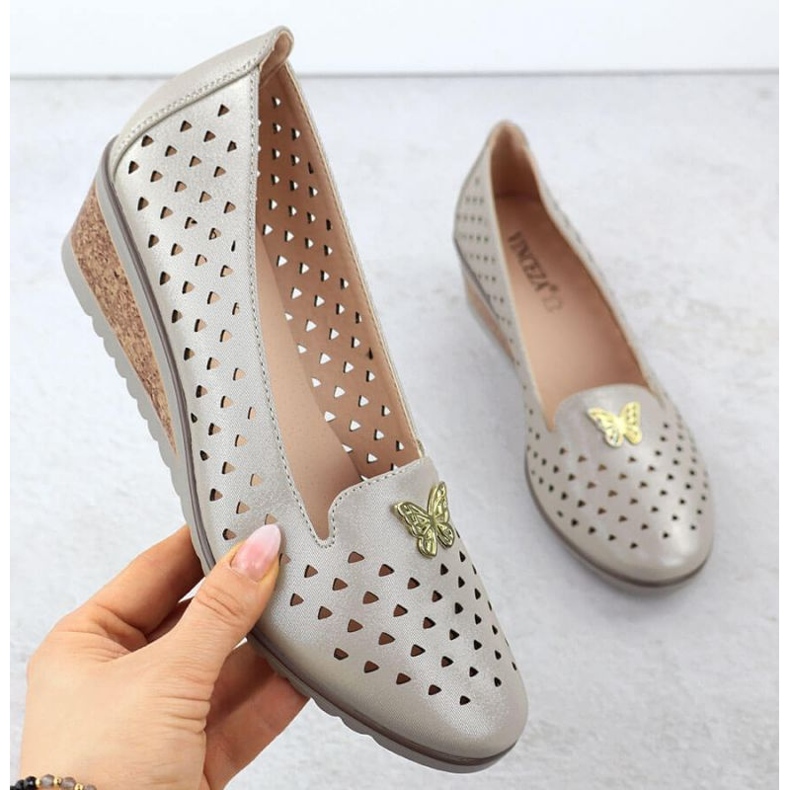 Vinceza Pantofi OpenWork în Vincez 58472 Jan359 de aur 1