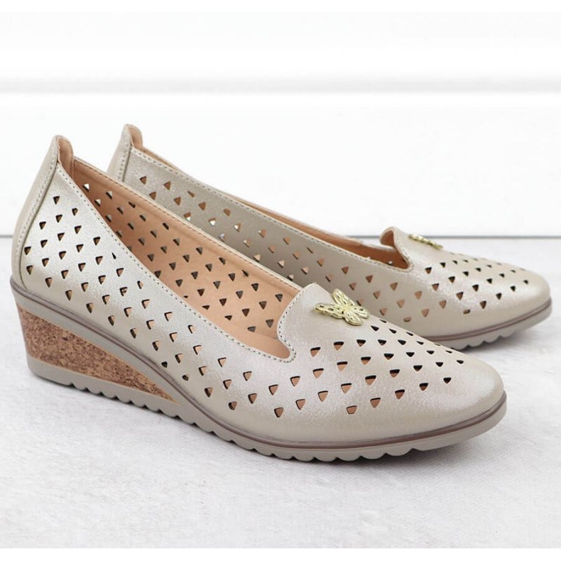 Vinceza Pantofi OpenWork în Vincez 58472 Jan359 de aur 2