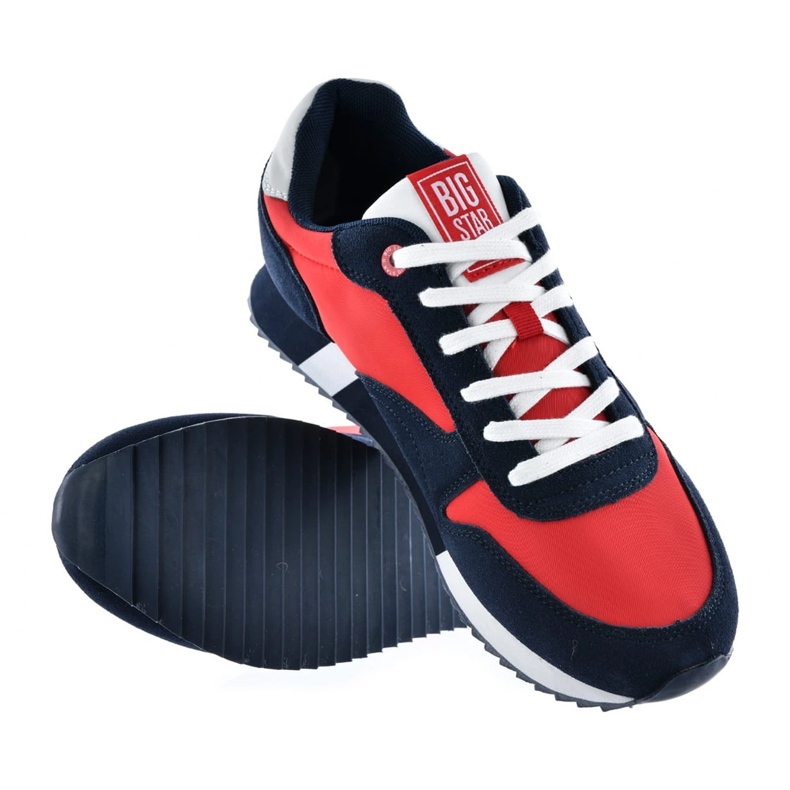 Pantofi sport bărbați memorie spumă BIG Star LL174161 Roșu cu albastru bleumarin roşu 1