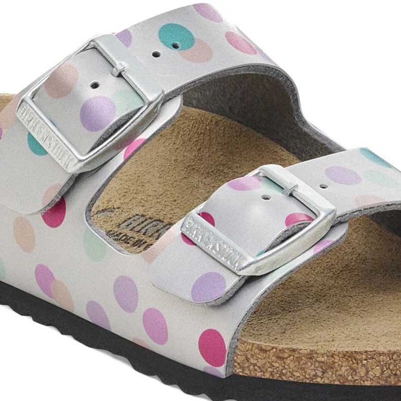 Birkenstock Arizona BS 1029805 Flops în Polka Dots argint 2