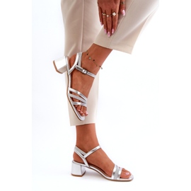 Sandale pentru femei Eco -LEather Sergio Leone SK046 Insole de argint 3