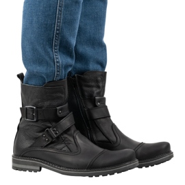 Olivier Cizme barbati piele Cizme Chelsea 82KZ negre negru 1